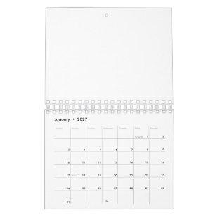 Kalender 14 x 18 cm, zweiseitig, klein, weiß