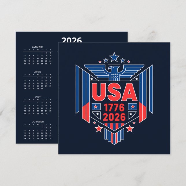 Kalender 1776-2026 USA (Vorne/Hinten)
