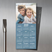Kalender 1 FotoCollage - Kann Denim Blue bearbeite Magnetkarte
