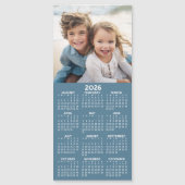 Kalender 1 FotoCollage - Kann Denim Blue bearbeite Magnetkarte (Vorderseite)
