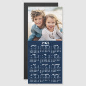 Kalender 1 FotoCollage - Kann Dunkelblau bearbeite Magnetkarte (Vorne/Hinten)