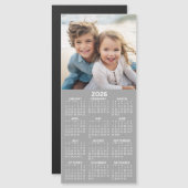 Kalender 1 - Grau bearbeiten Magnetkarte (Vorne/Hinten)