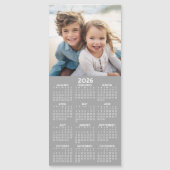 Kalender 1 - Grau bearbeiten Magnetkarte (Vorderseite)
