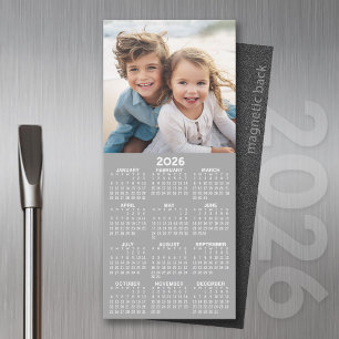 Kalender 1 - Grau bearbeiten Magnetkarte