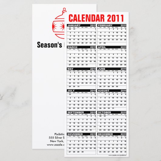 Kalender 2011 - Grüße der Rackkartensaison (Vorne/Hinten)