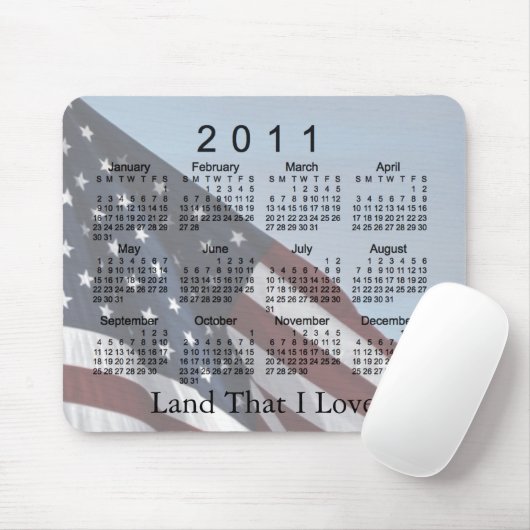 Kalender 2011 mousepad (Mit Mouse)