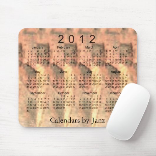 Kalender 2012 3D Mousepad (Mit Mouse)