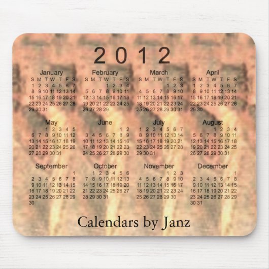 Kalender 2012 3D Mousepad (Vorne)