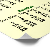 Kalender 2012 - Chipkarten-Poster-Kalender Poster (Ecke)