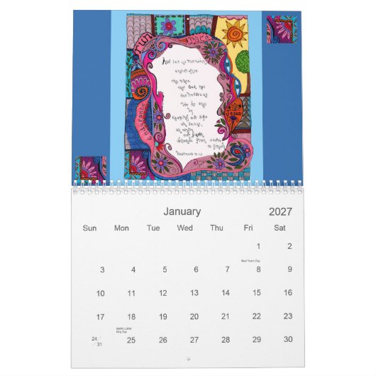 Kalender 2012 christlich (Jan 2027)