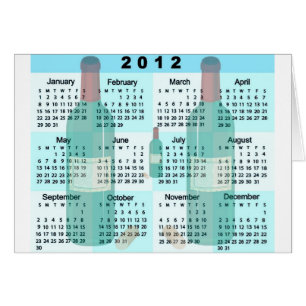Kalender 2012 mit Champagne-Flaschendruck