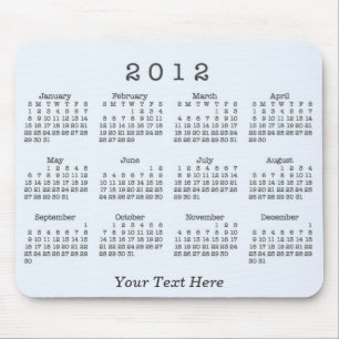 Kalender 2012 mousepad