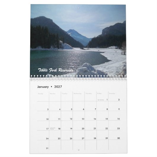 Kalender 2013 der landschaftlichen Stellen in Utah (Jan 2027)