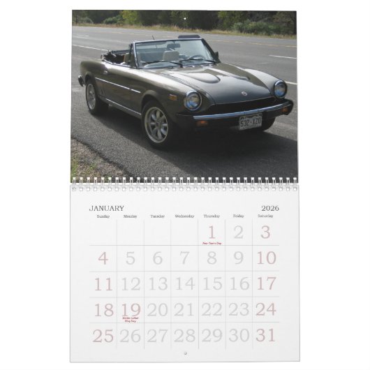 Kalender 2013 - Fiat 124 Spider (Jan 2026)