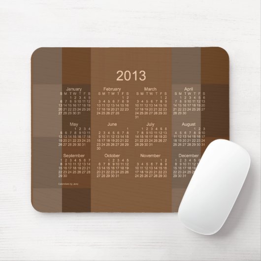 Kalender 2013 mousepad (Mit Mouse)
