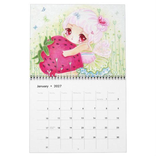 Kalender 2013 - Schöne Anime chibi Mädchen (Jan 2027)