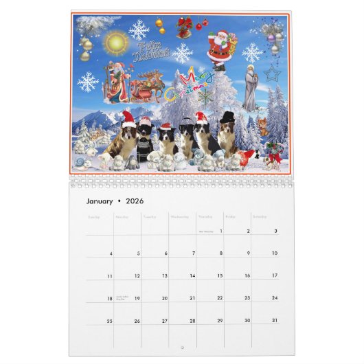 Kalender 2014 jolulodi Border Collie (Jan 2026)