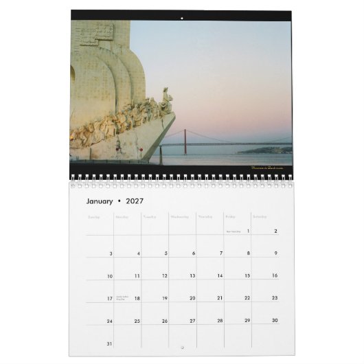 Kalender 2014 Lissabons, Portugal (Jan 2027)