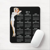 Kalender 2014 mit Vintagem Button-Oben Mädchen Mousepad (Mit Mouse)