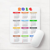 Kalender 2014 - Standardmehrfachverbindungsstelle Mousepad (Mit Mouse)