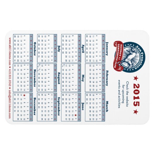 Kalender 2015 magnet (Horizontal)