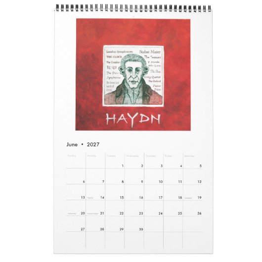 Kalender 2016 - Klassische Klavierkomponisten (Jun 2027)