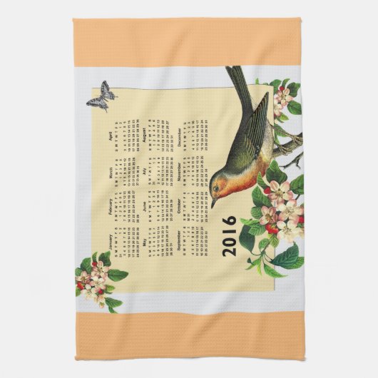 Kalender 2016 mit Vogel-Geschirrtuch Geschirrtuch (Vertikal)