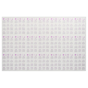 Kalender 2016 zu FABRIC mit Schriftart Stoff