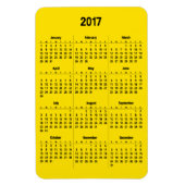 Kalender 2017 Anpassbare Schwarz Groß Magnet (Vertikal)