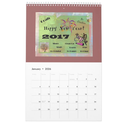 Kalender 2017 für Kinder (Jan 2026)