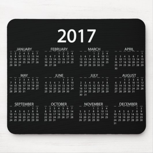 Kalender 2017 mousepad (Vorne)