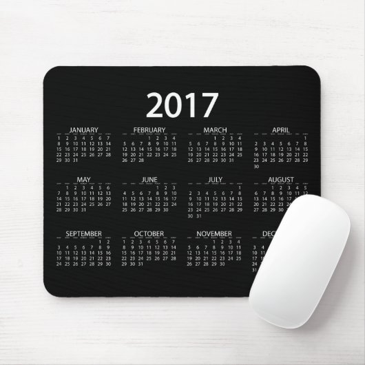 Kalender 2017 mousepad (Mit Mouse)