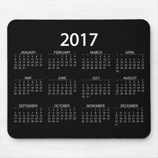 Kalender 2017 mousepad (Vorne)