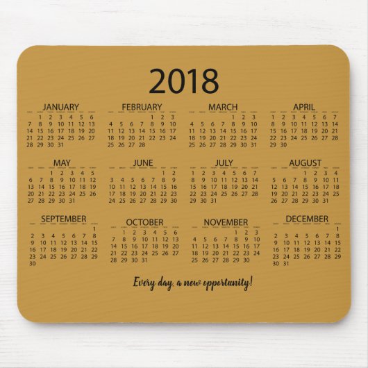 Kalender 2018 mousepad (Vorne)