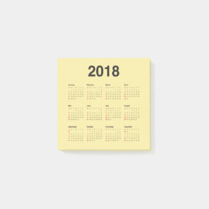 Kalender 2018 post-it klebezettel