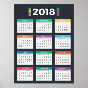 Kalender 2018 poster
