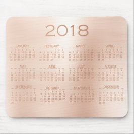 Kalender 2018 Rose Gold Metallic Blush Mousepad