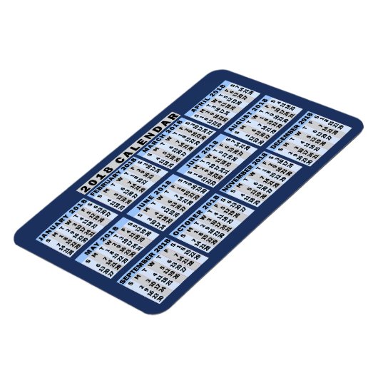 Kalender 2018 (Siehe Beschreibung der neuen Versio Magnet (Linke Seite)