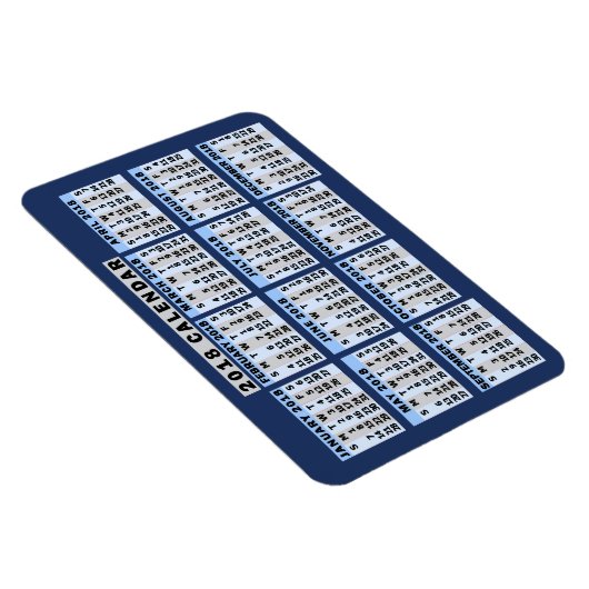 Kalender 2018 (Siehe Beschreibung der neuen Versio Magnet (Rechte Seite)