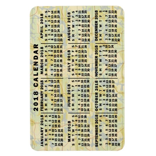 Kalender 2018 (Siehe Beschreibung der neuen Versio Magnet (Vertikal)