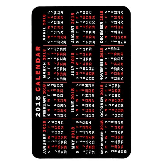 Kalender 2018 (Siehe Beschreibung der neuen Versio Magnet (Vertikal)