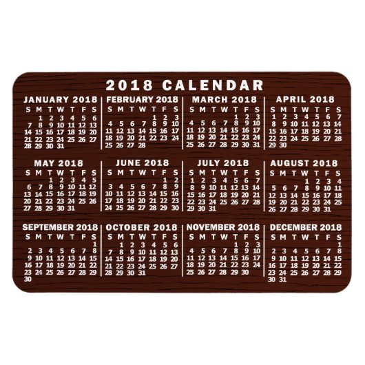 Kalender 2018 (Siehe Beschreibung der neuen Versio Magnet (Horizontal)
