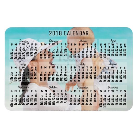 Kalender 2018 (Siehe Beschreibung der neuen Versio Magnet (Horizontal)