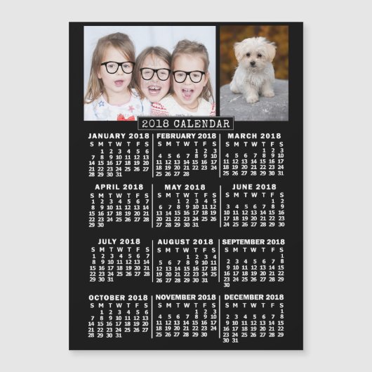 Kalender 2018 (Siehe Beschreibung der neuen Versio Magnetkarte (Vorderseite)