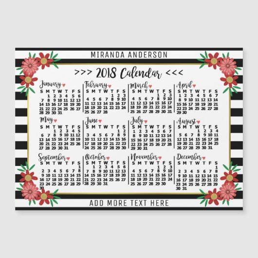 Kalender 2018 (Siehe Beschreibung der neuen Versio Magnetkarte (Vorderseite)