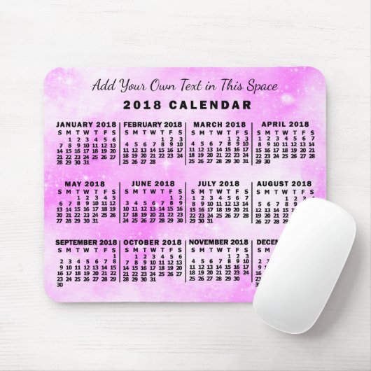 Kalender 2018 (Siehe Beschreibung der neuen Versio Mousepad (Mit Mouse)