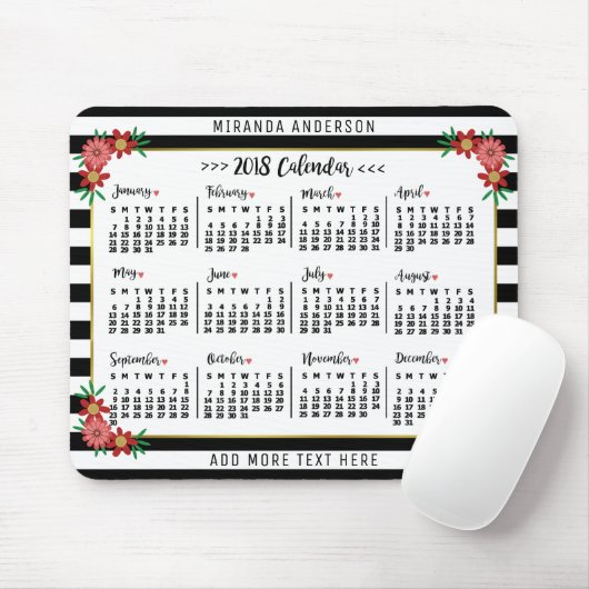 Kalender 2018 (Siehe Beschreibung der neuen Versio Mousepad (Mit Mouse)