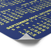 Kalender 2018 Startnähe oder Foto hinzufügen Poster (Ecke)