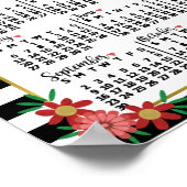 Kalender 2018 - Trendige Blumenstreifen | FOTO Poster (Ecke)