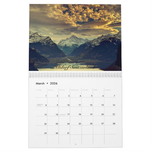 Kalender 2018 von der schönen Schweiz (Mär 2026)